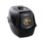 Закрита котешка тоалетна Flamingo CAT TOILET LEXIE BLACK L 39x56x39,5CM